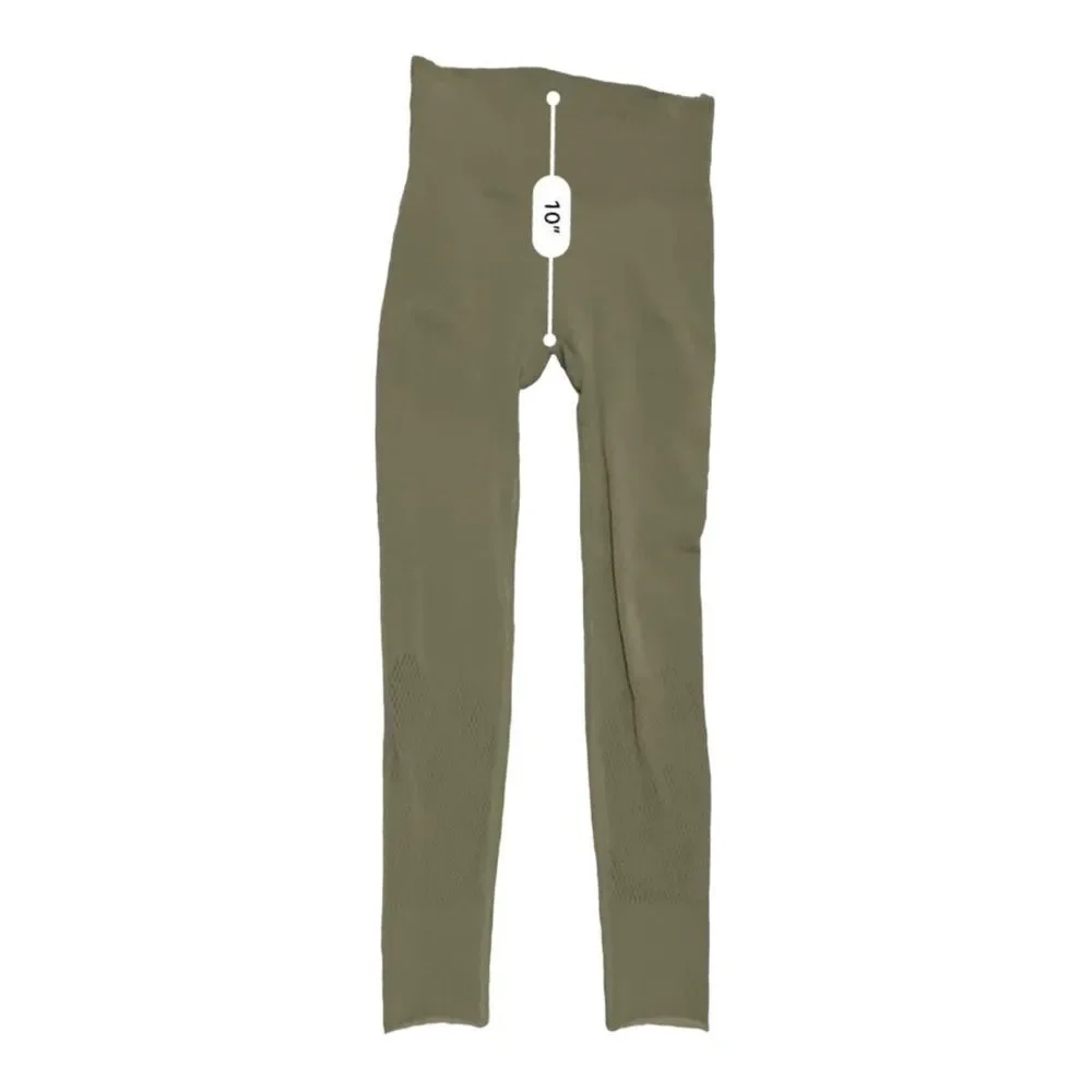 Free People Movement Dusty Olive Mesh Compression Leggings S - Picture 10 of 11